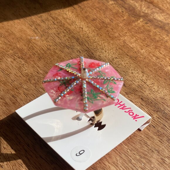 Betsey Johnson® Island Umbrella Ring Size 9 - Picture 2 of 4